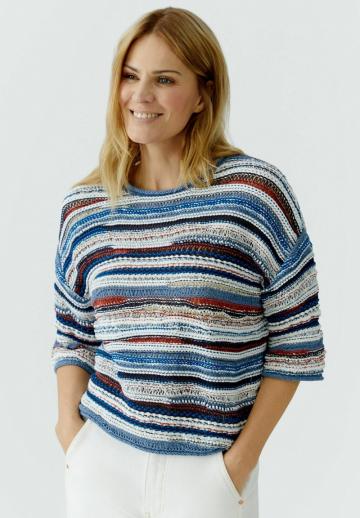 Пуловер с рукавом три четверти