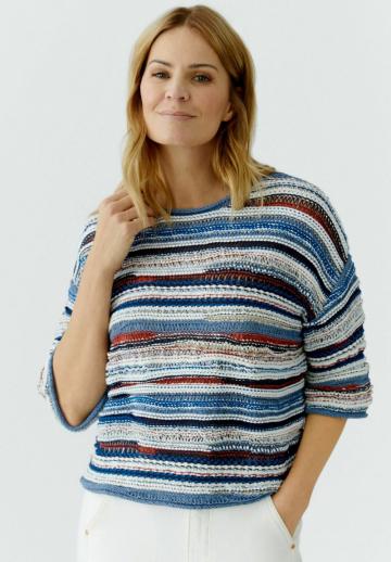 Пуловер с рукавом три четверти