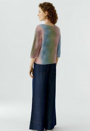 Пуловер с рукавом три четверти