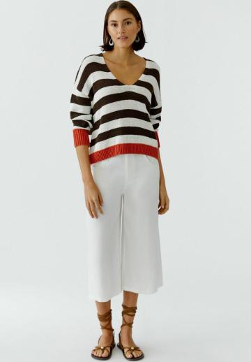 Пуловер в полоску