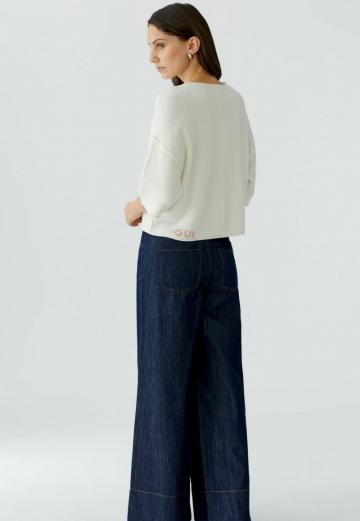 Пуловер с рукавом три четверти