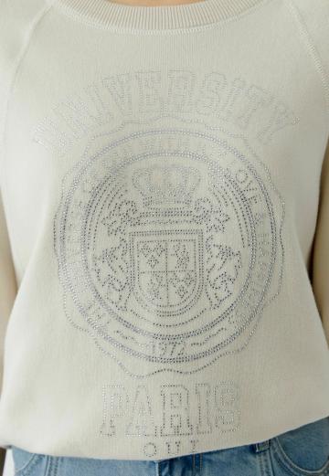 Пуловер с рукавом три четверти