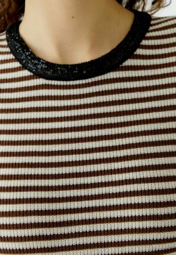 Пуловер с коротким рукавом