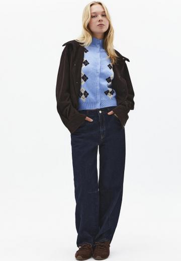 Жаккардовая вязаная кофта