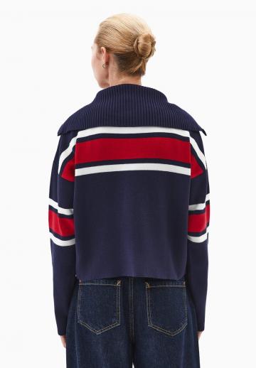 Пуловер в полоску