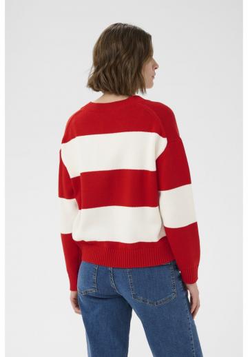 Пуловер с вырезом V