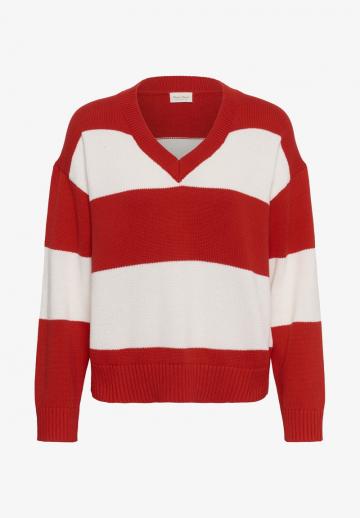 Пуловер с вырезом V