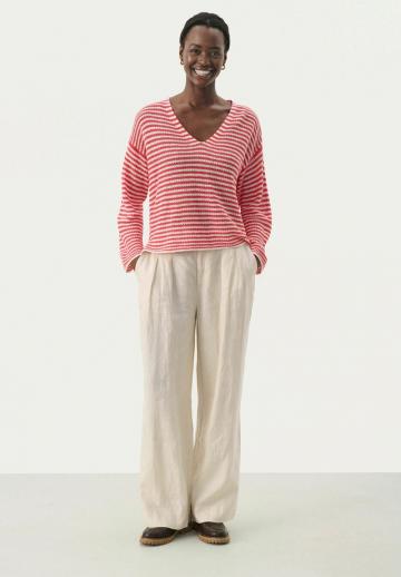 Пуловер в полоску