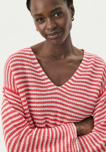 Пуловер в полоску