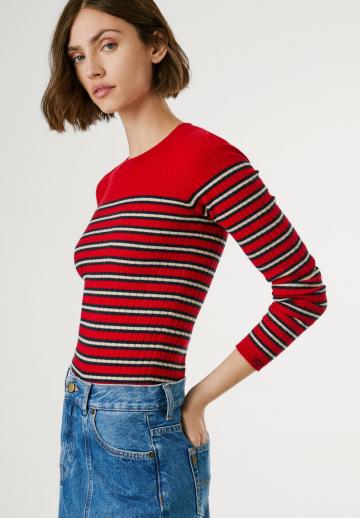 Пуловер в полоску