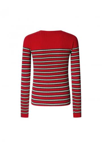 Пуловер в полоску