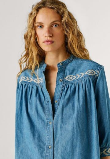 Джинсовая блузка