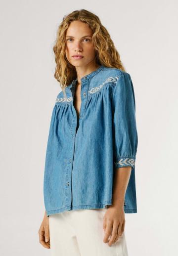 Джинсовая блузка