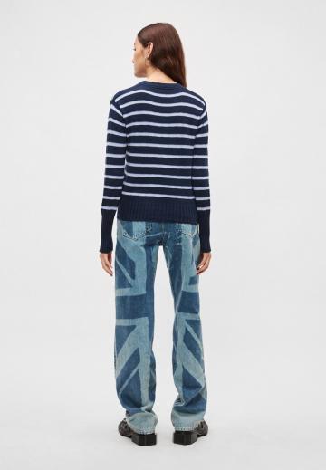 Пуловер в полоску