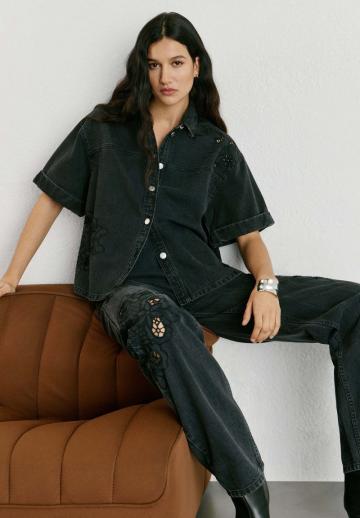 Джинсовая блузка