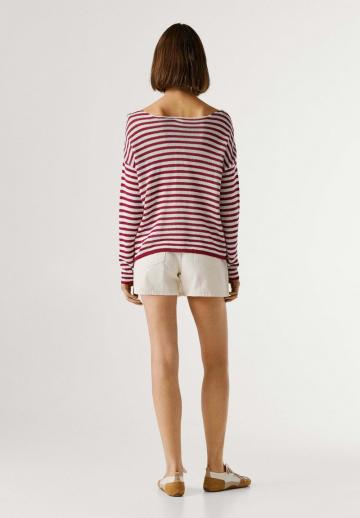 Пуловер в полоску