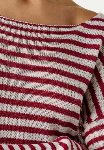 Пуловер в полоску