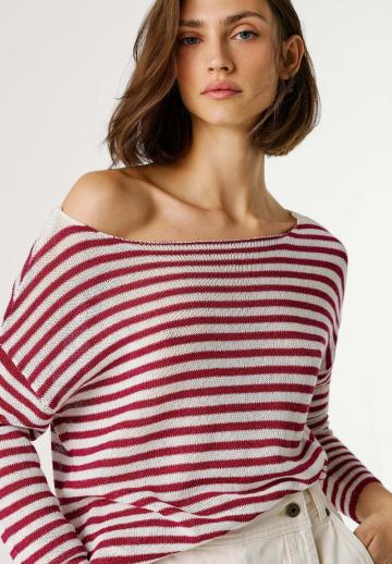 Пуловер в полоску