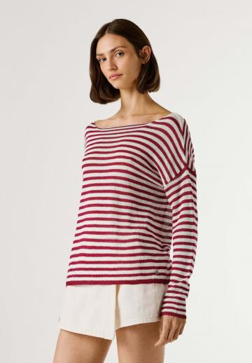 Пуловер в полоску