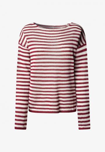 Пуловер в полоску