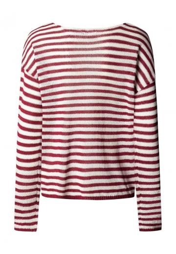 Пуловер в полоску