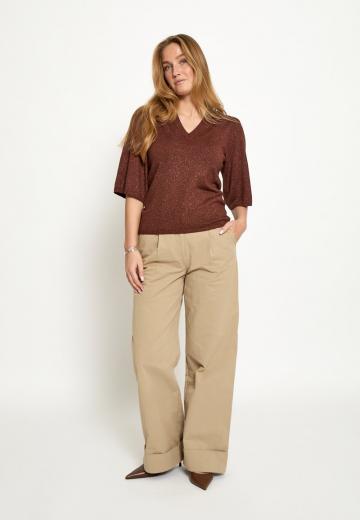 Пуловер с коротким рукавом