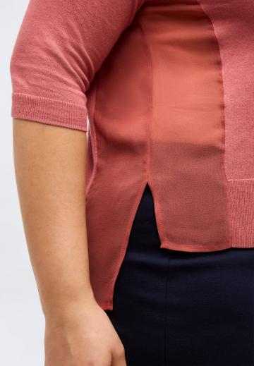 Пуловер с рукавом три четверти