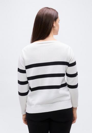 Пуловер в полоску