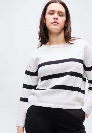Пуловер в полоску
