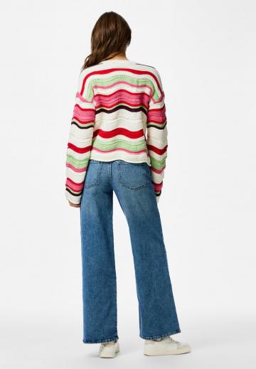 Пуловер в полоску