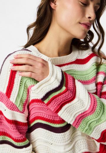 Пуловер в полоску