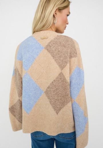 Жаккардовая вязаная кофта