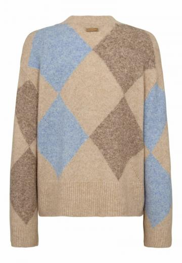 Жаккардовая вязаная кофта