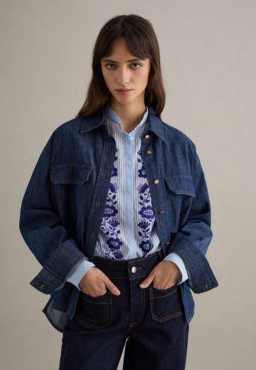 Джинсовая блузка