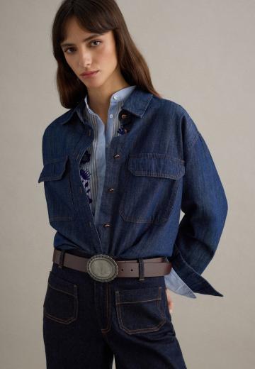 Джинсовая блузка