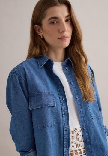 Джинсовая блузка