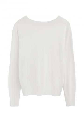 Пуловер с вырезом V