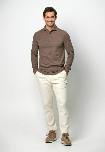 Поло с длинным рукавом