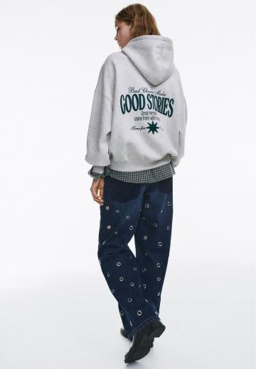 Пуловер с капюшоном