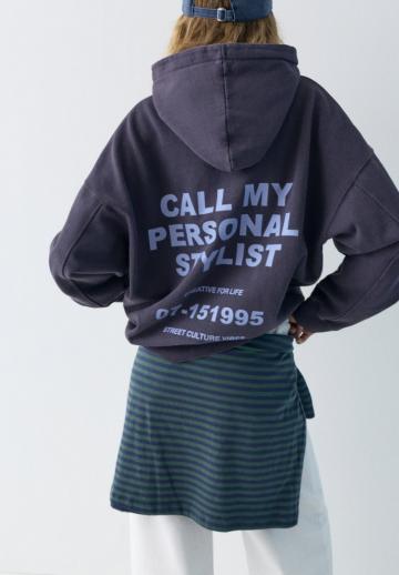 Пуловер с капюшоном