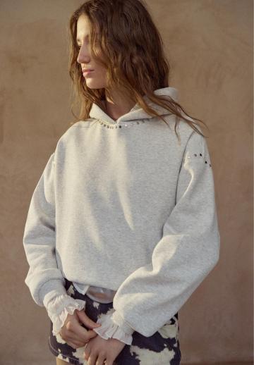 Пуловер с капюшоном