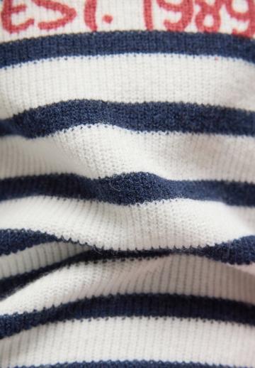 Пуловер в полоску