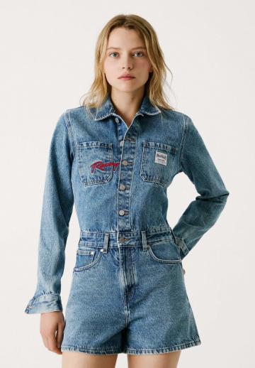 Джинсовый комбинезон