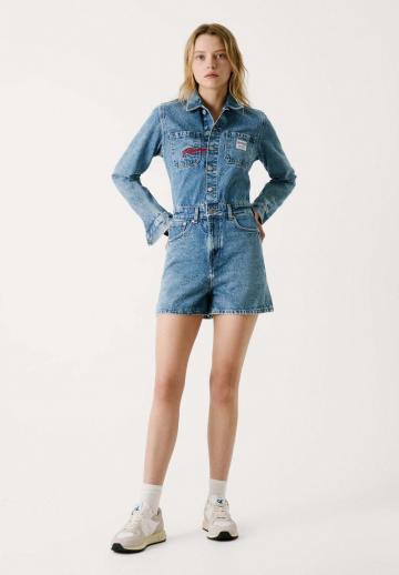 Джинсовый комбинезон