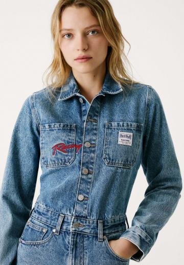 Джинсовый комбинезон