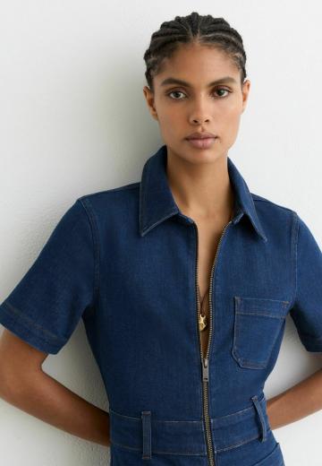 Джинсовый комбинезон