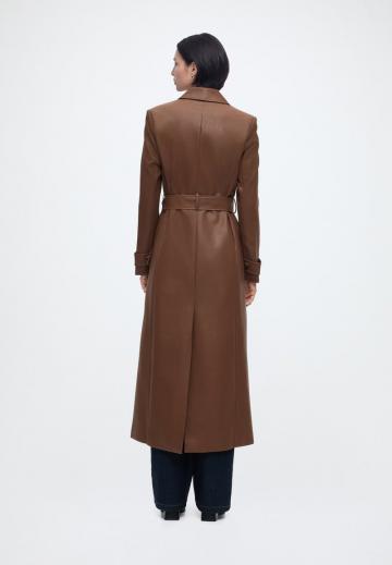 Пальто из искусственной кожи