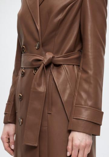 Пальто из искусственной кожи