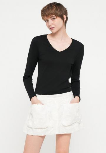 Юбка с накладными карманами