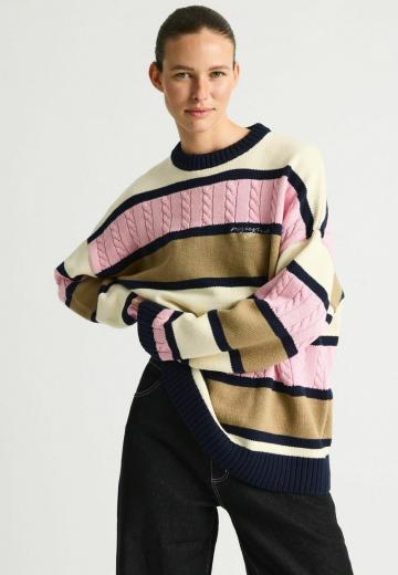 Пуловер в полоску
